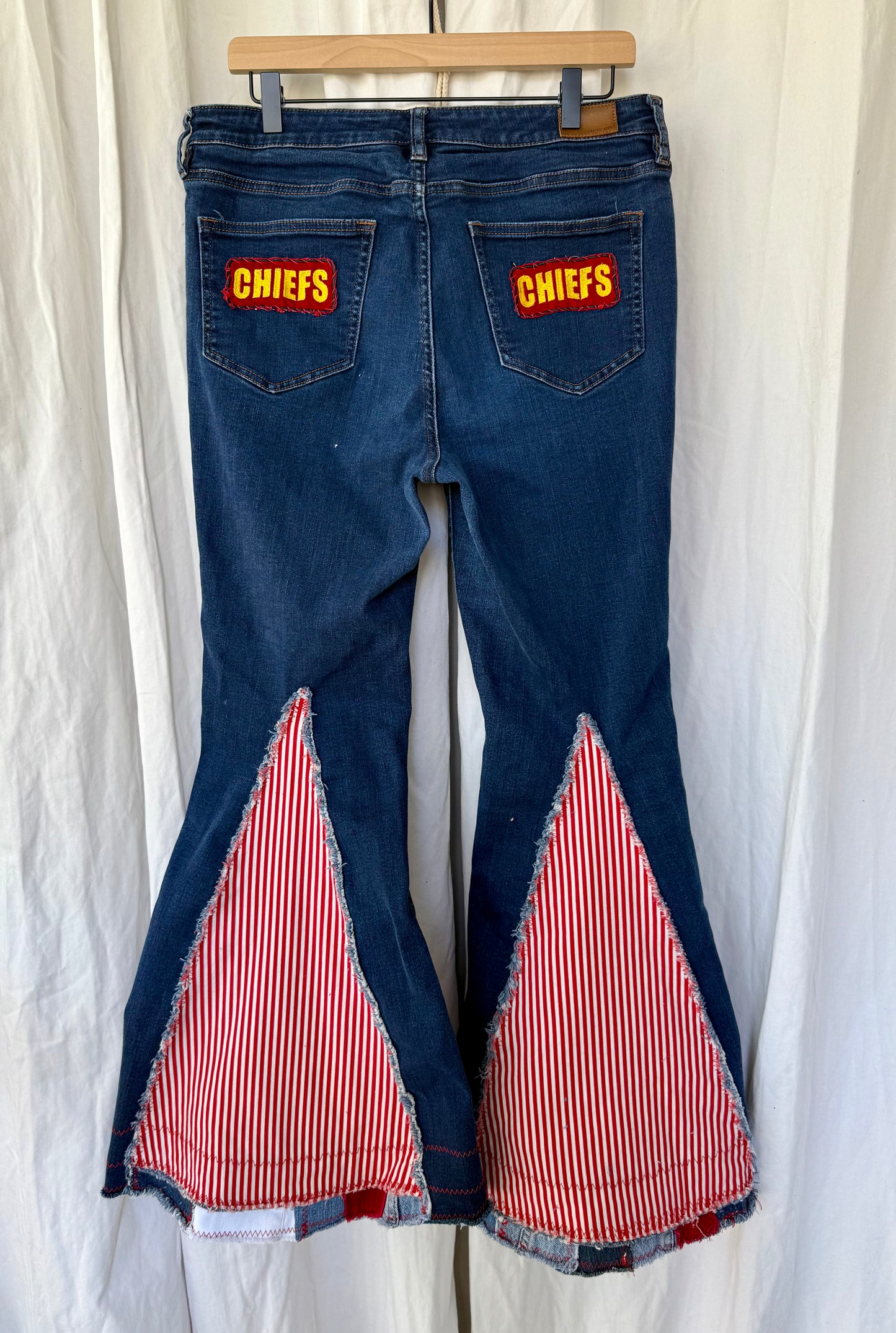Size 14 - Kansas City Chiefs Upcycled Denim