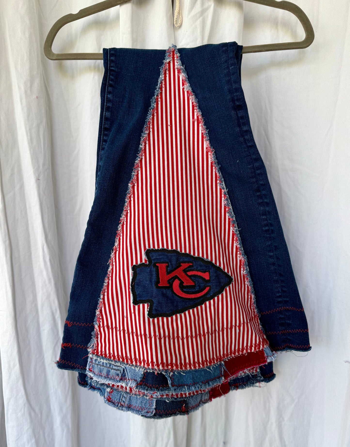 Size 14 - Kansas City Chiefs Upcycled Denim