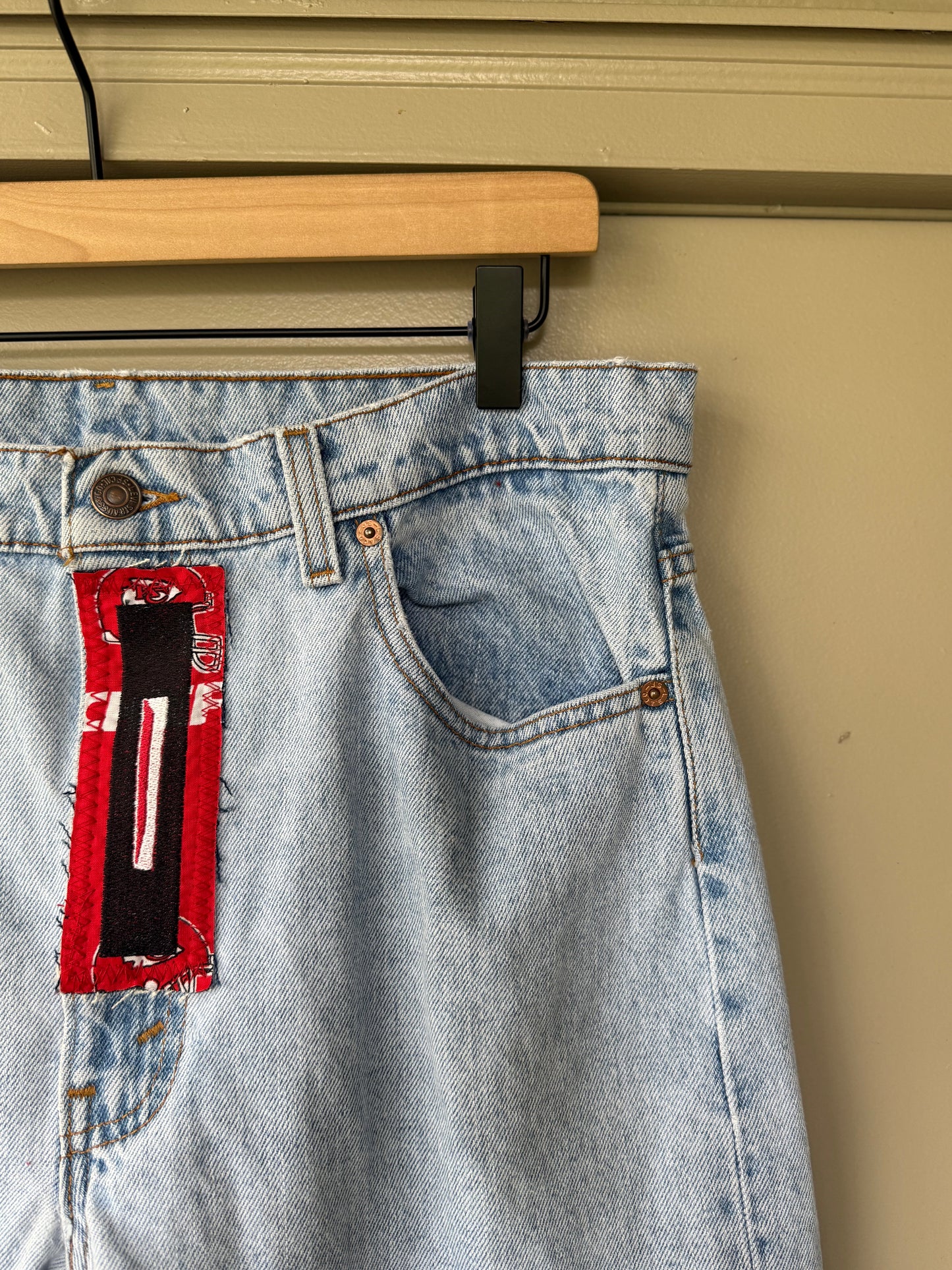 Size 36x30 - Kansas City Chiefs Upcycled Denim
