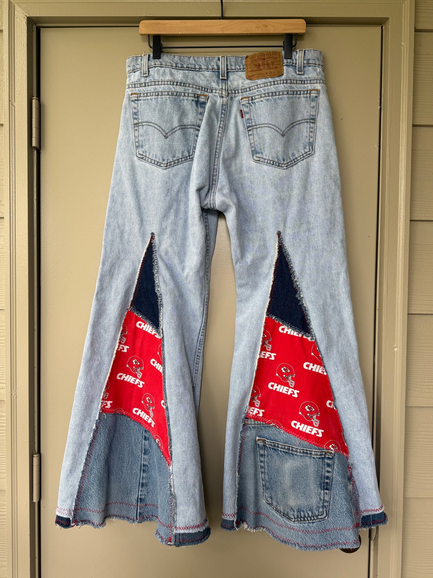 Size 36x30 - Kansas City Chiefs Upcycled Denim
